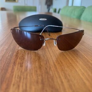 Sillouette Brown Rimless Sunglasses